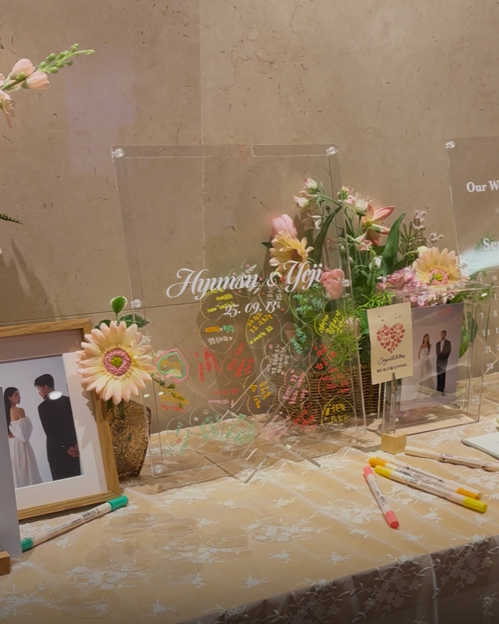 Personalized Drop Box Guest Book | Custom Names & Date Application by Dattda (Standard Size, Acrylic)