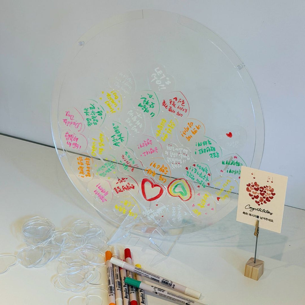 Dattda Guest Book : Custom Names & Date (Standard Size, Acrylic)