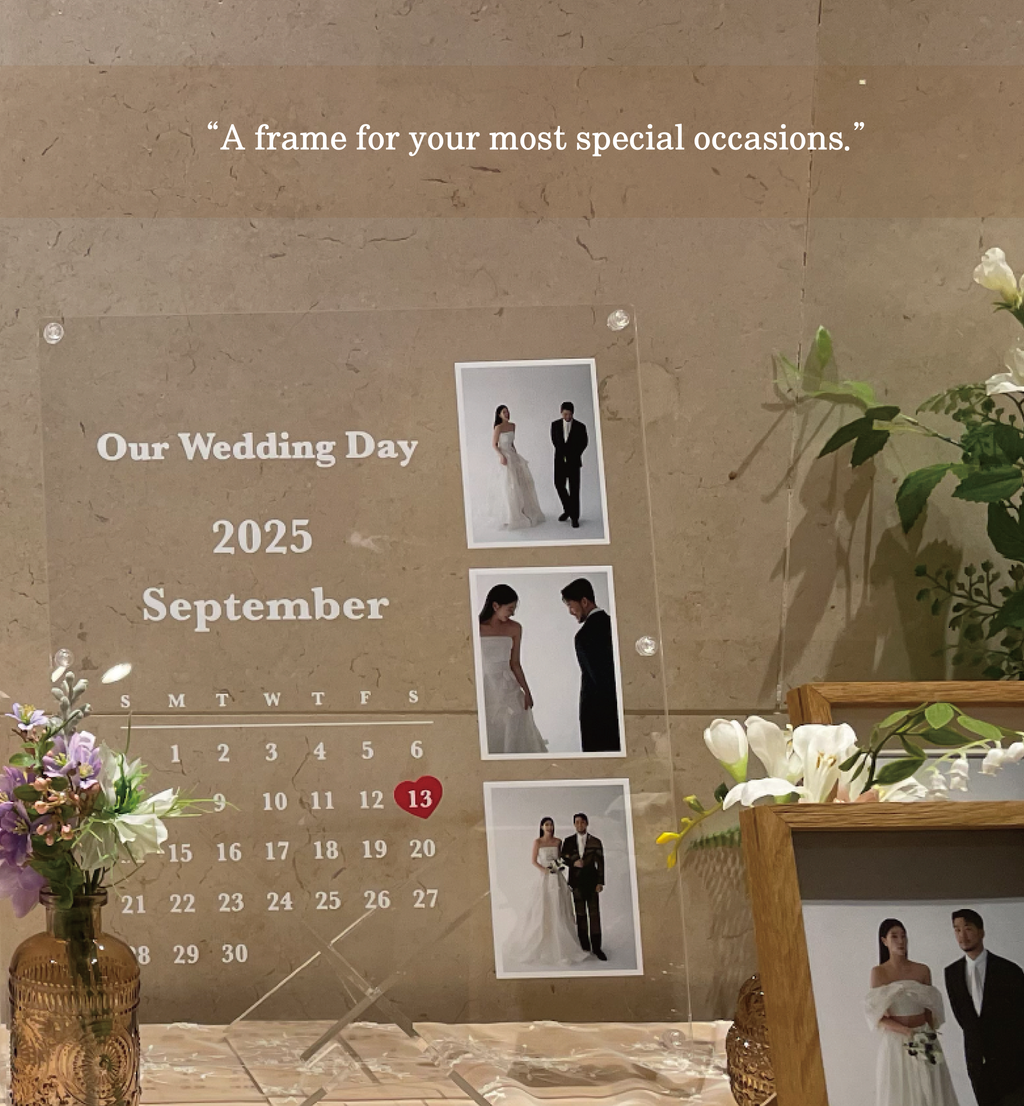 Acrylic Wedding Calendar Photo Frame